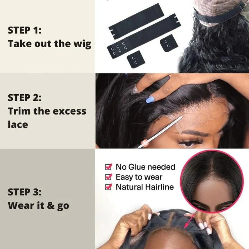 Luxury Layer Gluless Wigs Blonde with Brown Colored Lace Front Wig Highlight 13X4 Lace Front Human Hair Wigs